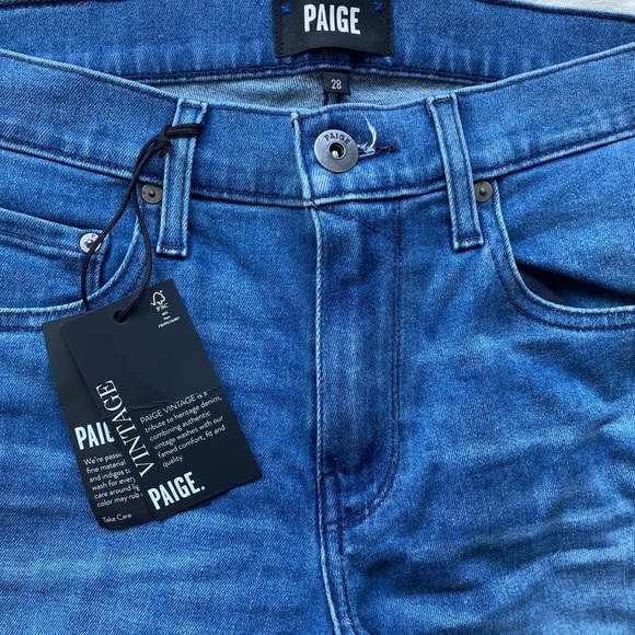 PAIGE Federal Slim Straight Men’s Jeans – Size 28, Vintage-Inspired Wash - Picture 2 of 6